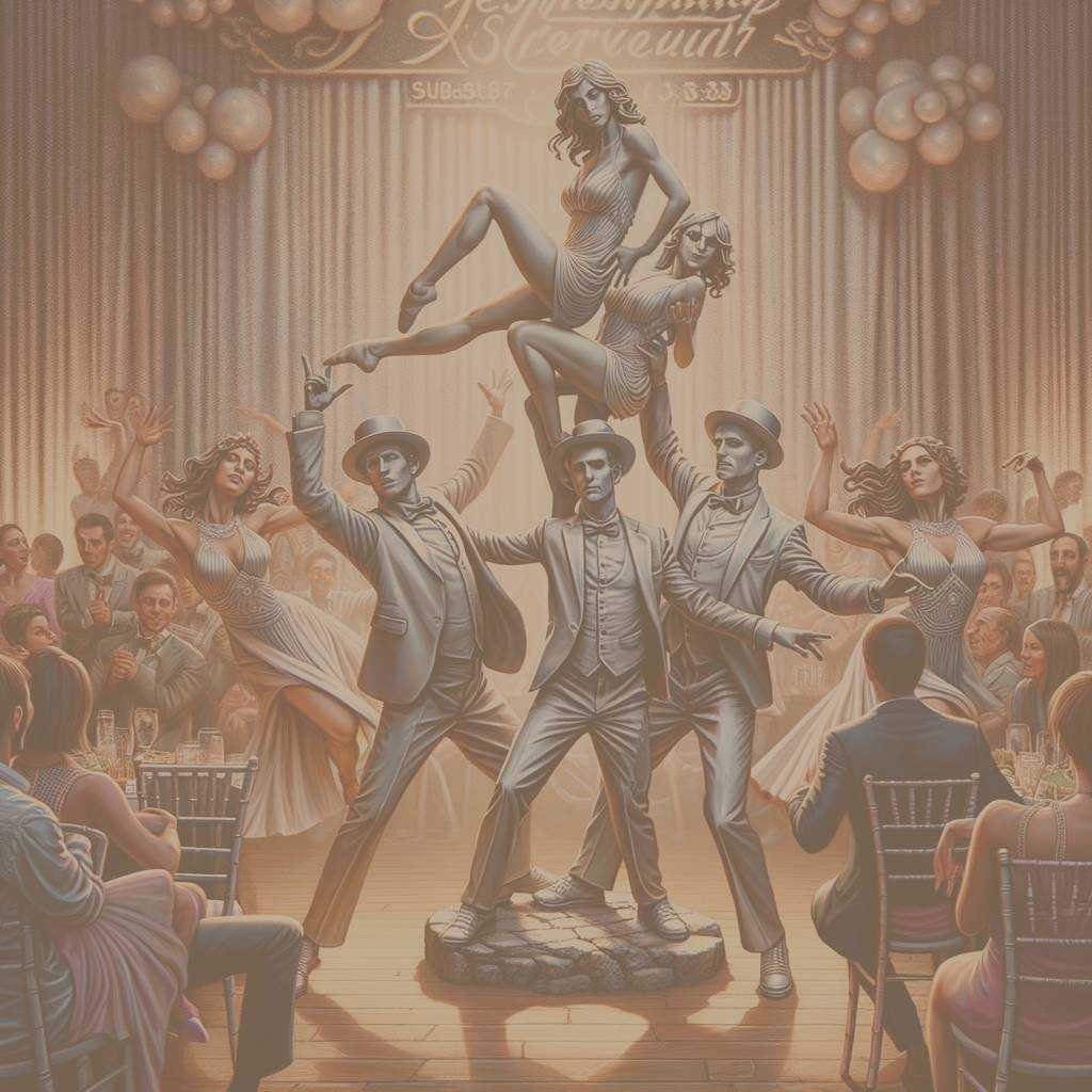 Танцовщицы и живые статуи на Бар мицву