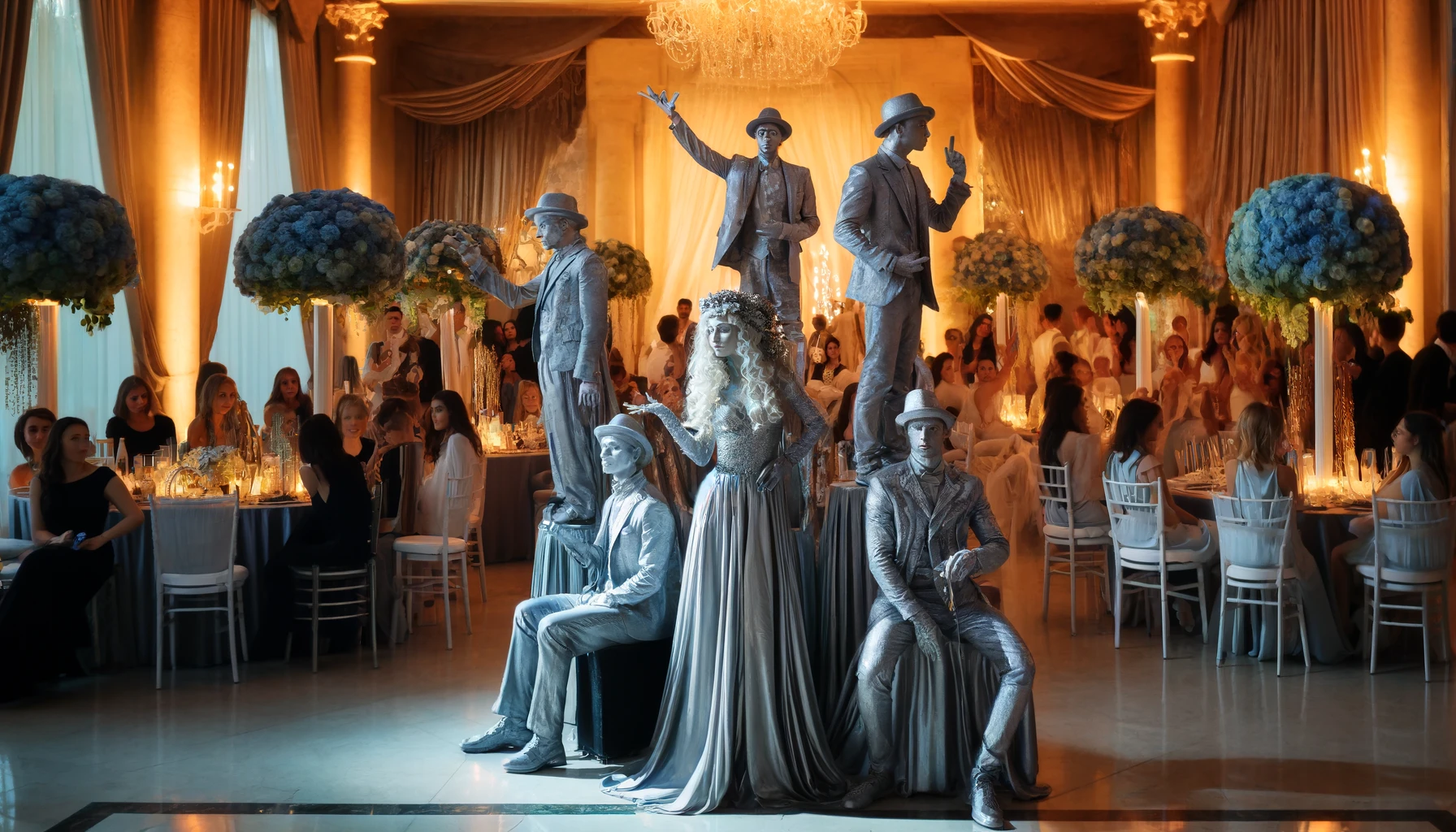 Живые статуи — волшебство неподвижности